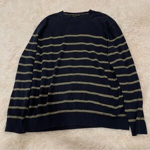 oversized navy striped sweater